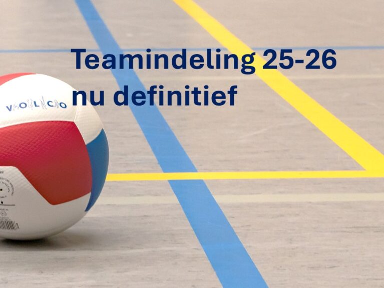 Teamindeling definitief!