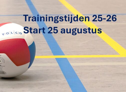 Concept trainingstijden bekend.