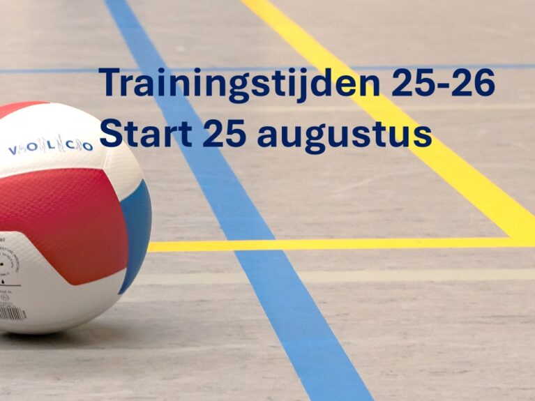 Concept trainingstijden bekend.