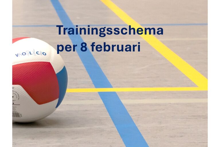 Nieuw trainingsschema na 8 februari